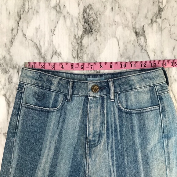 Show Me Your MuMu Toledo Tear Drop Shorts Two Tone Striped Denim Shorts 26 NWT - Picture 9 of 12